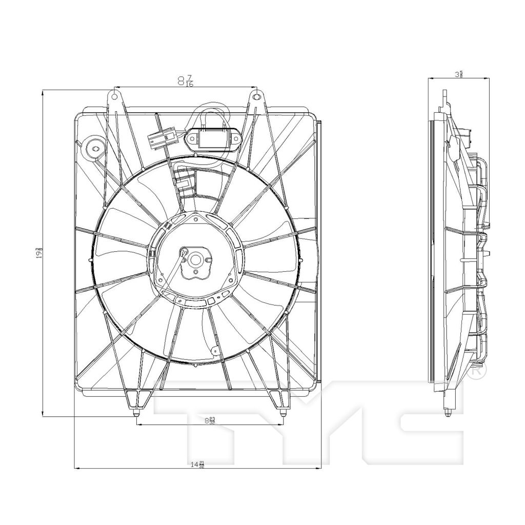 HONDA CRV A/C FAN ASSEMBLY OEM#38616REZA01-PFM 2010-2011 PL#HO3120107