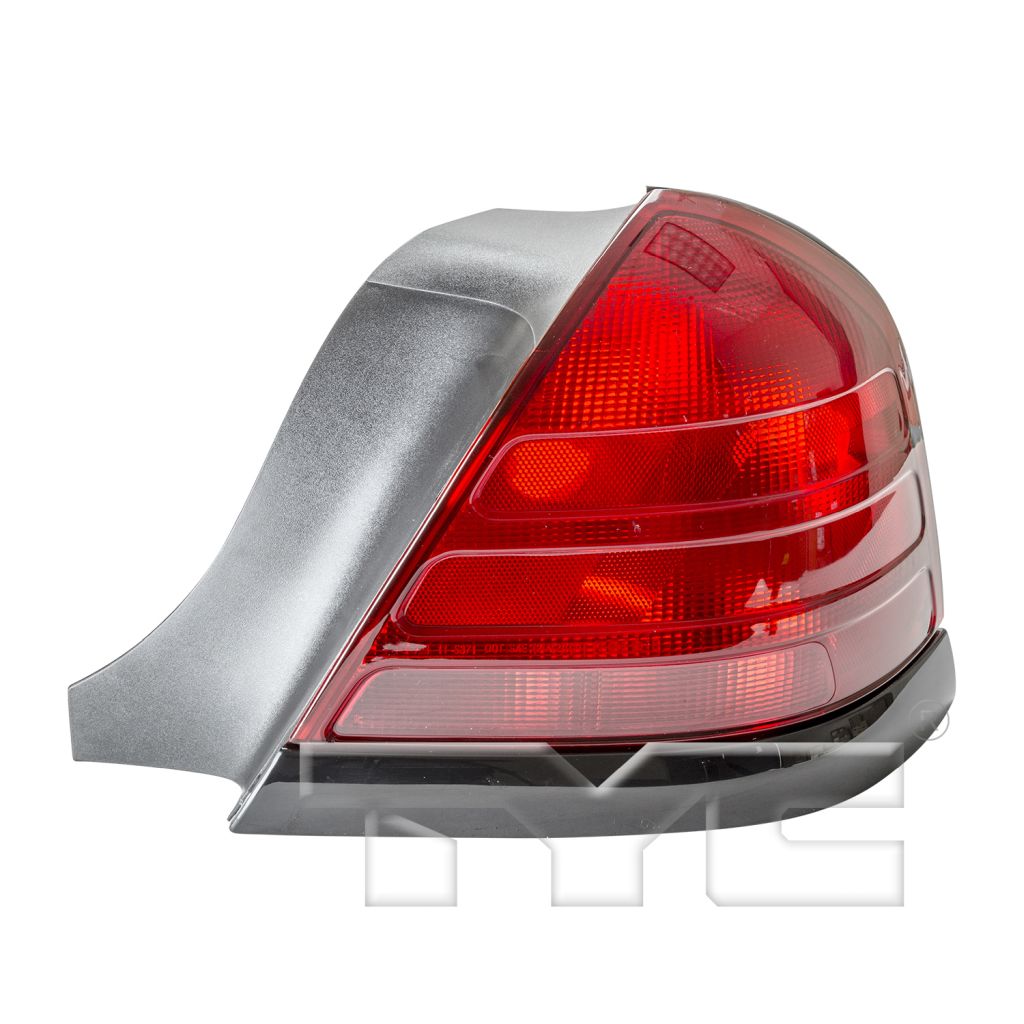 FORD CROWN VICTORIA TAIL LAMP UNIT RIGHT (Passenger Side) (RED LENS W/BLACK MLDG)(W/O SPT PKG)(2 BULBS) OEM#8W7Z13404A 2000-2011 PL#FO2801160