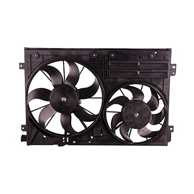 VOLKSWAGEN GOLF (2/4 DR) (LH Exhaust) RADIATOR & A/C FAN ASSEMBLY (2.0L)(DUAL FAN) OEM#1K0121205AD9B9-PFM 2010-2013 PL#VW3115113