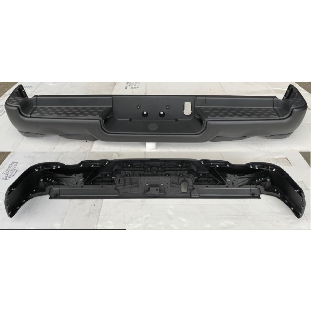 DODGE TRUCKS & VANS DODGE/PU (R1500) REAR STEP BMP ASSY TXT-BLACK (WO/PK SENSOR)(DUAL EXHAUST)(REBEL) OEM#68404446AB-PFM 2019-2022 PL#CH1103142