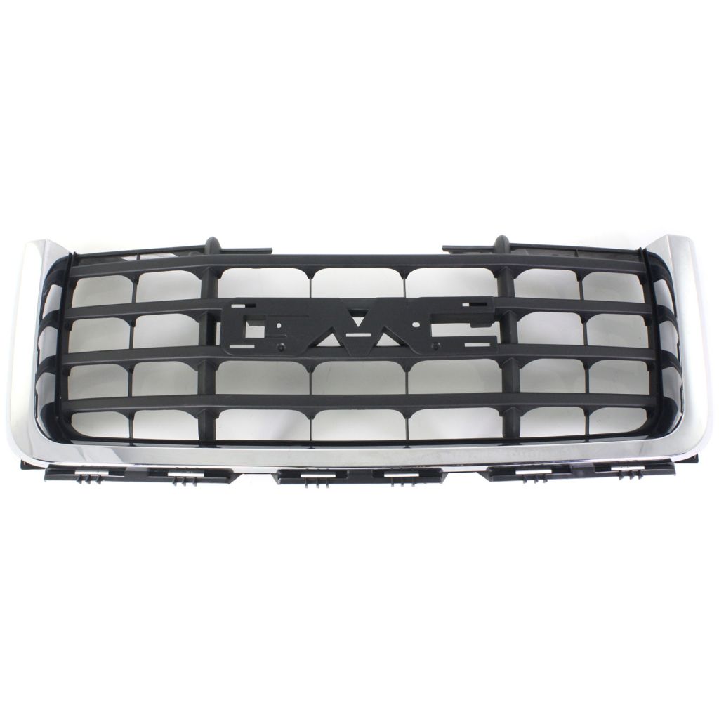 GM TRUCKS & VANS SIERRA/PU 2500/3500 (GMC) GRILLE ASSEMBLY CHR/BLK(CHR FRAME/ 4 BLACK BAR) OEM#25825523 2007-2010 PL#GM1200613