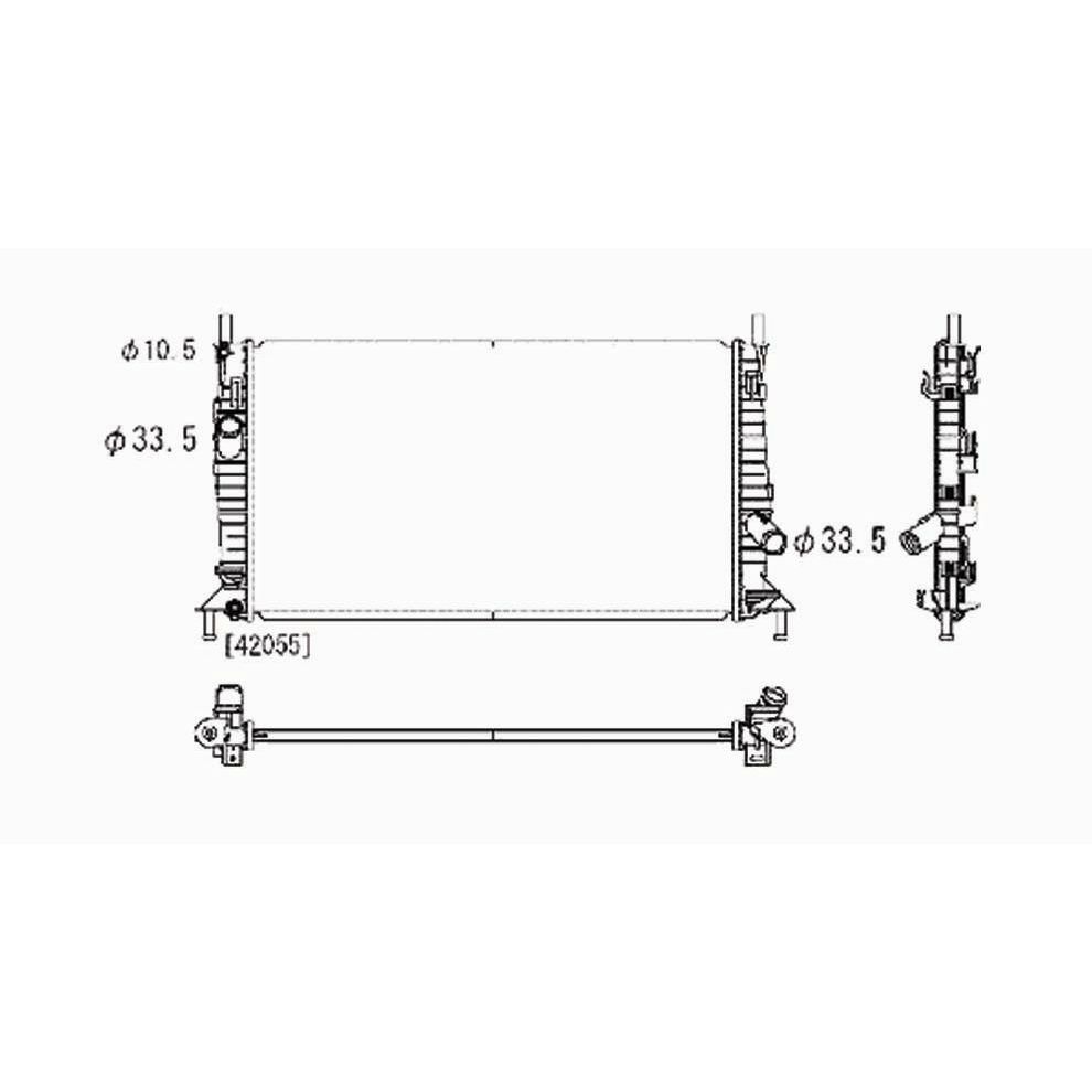 MAZDA MAZDA3 RADIATOR 2.0/2.3/L4 AT OEM#L33X15200 2004-2009 PL#MA3010212