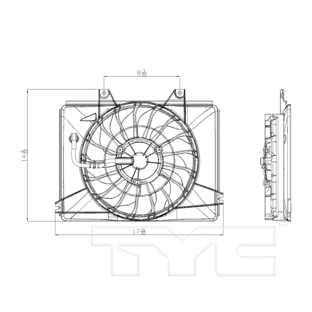 KIA SEDONA MINIVAN A/C FAN ASSEMBLY OEM#1K52Y61710 2002-2005 PL#KI3113110