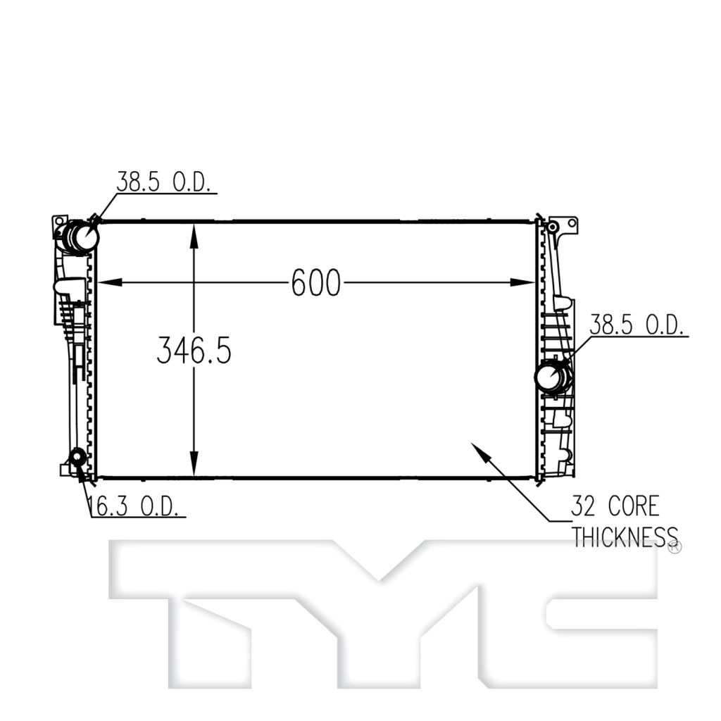 BMW BMW 3 (SEDAN) RADIATOR 2.0L/L4 TURBO DIESEL(328d) OEM#17118673370 2014-2018 PL#BM3010181