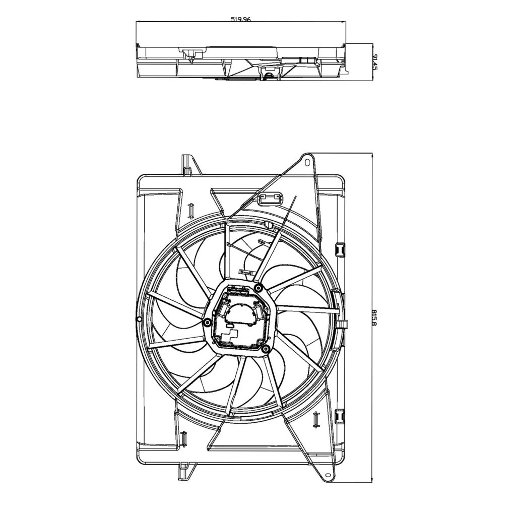 CHRYSLER PACIFICA HYBRID RADIATOR & A/C FAN ASSY OEM#68306585AB 2017-2020 PL#CH3115196