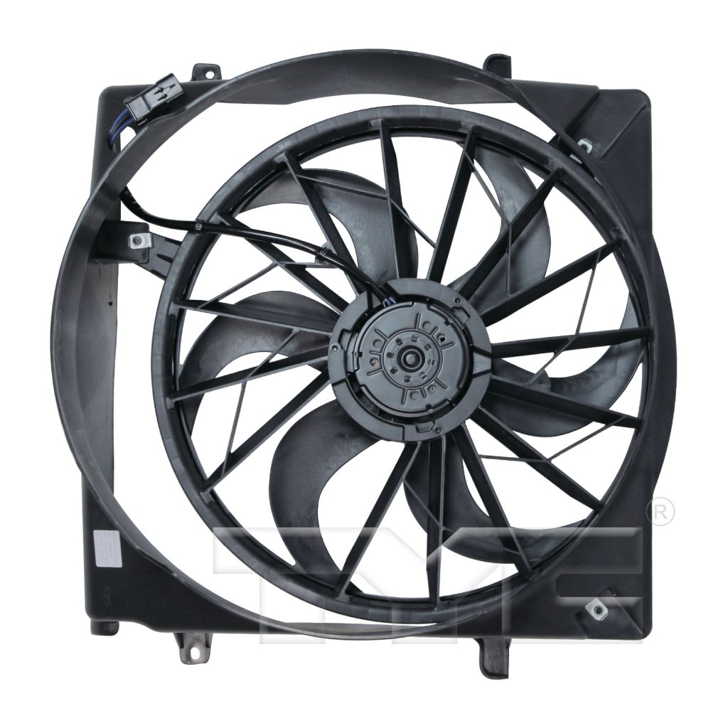 JEEPVEHICLE LIBERTY RADIATOR & A/C FAN ASSY 3.7L (3 PIN)(HVY DUTY)(SINGLE FAN)(GAS) OEM#55037691AA-PFM 2005 PL#CH3115148