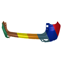 JEEPVEHICLE COMPASS REAR BUMPER COVER UPPER PRIMED (W/SENSOR)(W/BLIND SPOT SENSOR) OEM#68351629AC 2017-2021 PL#CH1114106