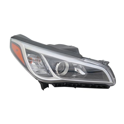 HYUNDAI SONATA HEAD LAMP ASSEMBLY RIGHT (Passenger Side) (HALOGEN)(EXC SE/ECO)(LED DRL IN BMPER) OEM#92102C2000 2015-2017 PL#HY2503183