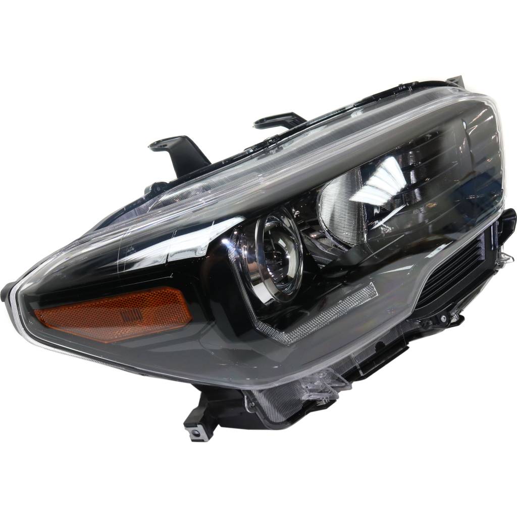 TOYOTA TACOMA HEAD LAMP ASSEMBLY RIGHT (Passenger Side) (W/LED DRL)(W/LED FOG)(BLK BEZEL)**CAPA** OEM#8111004280 2017-2019 PL#TO2503254C