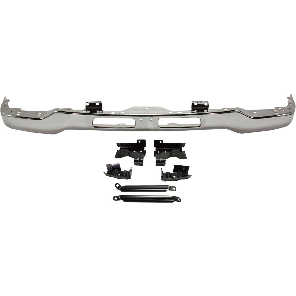 GM TRUCKS & VANS SIERRA/PU (GMC) (07 OLD STYLE) FRONT BUMPER CHROME (W/BKT/6PCS) OEM#15098990-PFM 2003-2007 PL#GM1002463