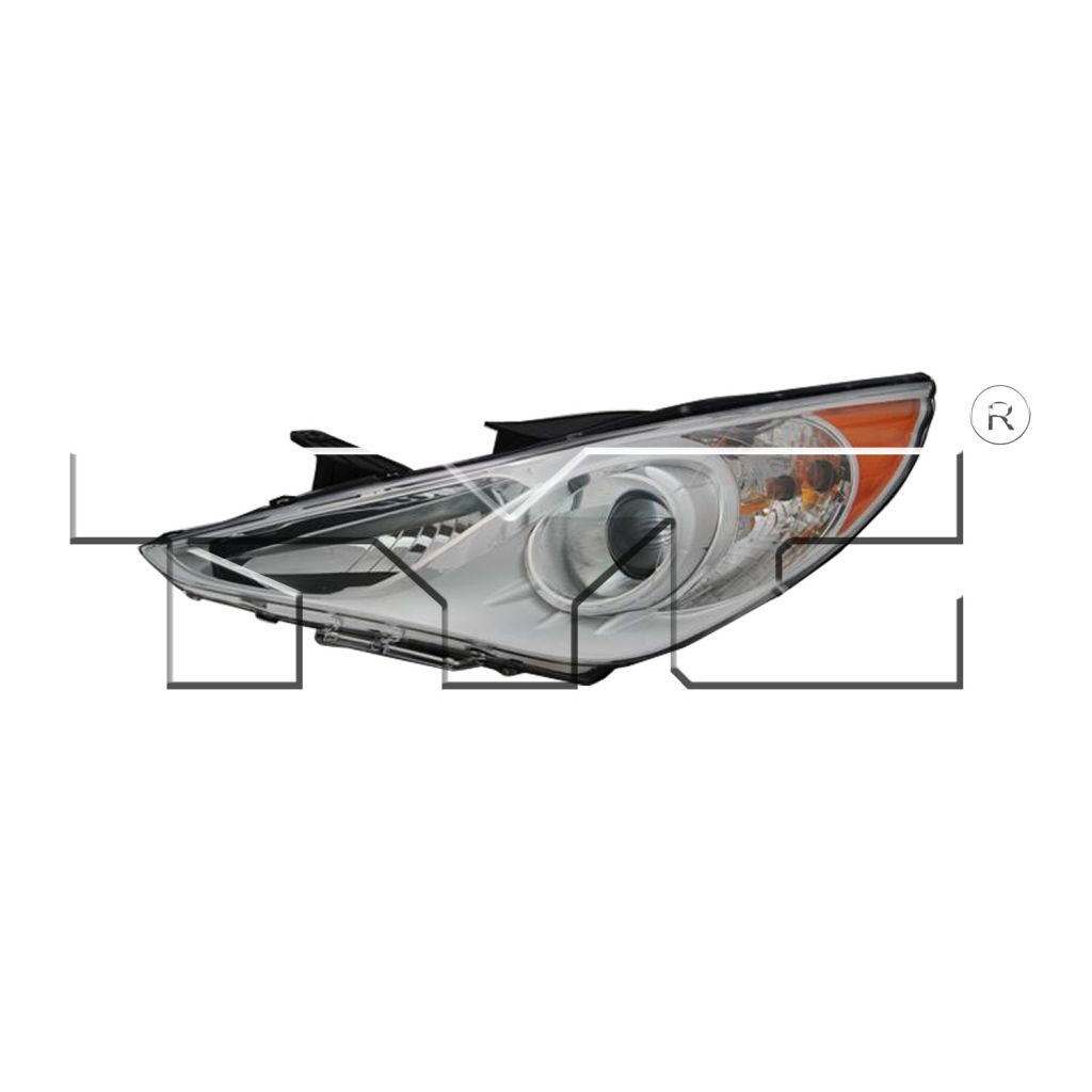 HYUNDAI SONATA HEAD LAMP ASSEMBLY LEFT (Driver Side) (HALOGEN) (GLS)(SILVER/CHR BEZEL) **CAPA** OEM#921013Q000 2011-2014 PL#HY2502159C