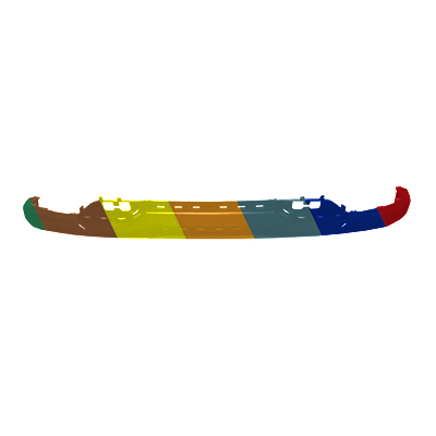 GM TRUCKS & VANS SILVERADO/PU 1500 (19 OLD STYLE) FRONT BUMPER COVER LOWER PRIMED (W/IMPACT BAR SKID PLATE; W/Z71 PKG) OEM#84029815 2016-2019 PL#GM1015136