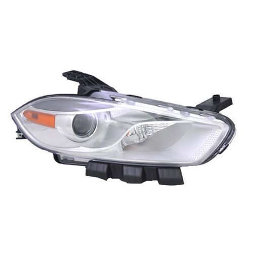 DODGE DART HEAD LAMP ASSEMBLY RIGHT (Passenger Side) (HALOGEN)(CHR BEZEL) OEM#68081388AL 2013-2015 PL#CH2519143