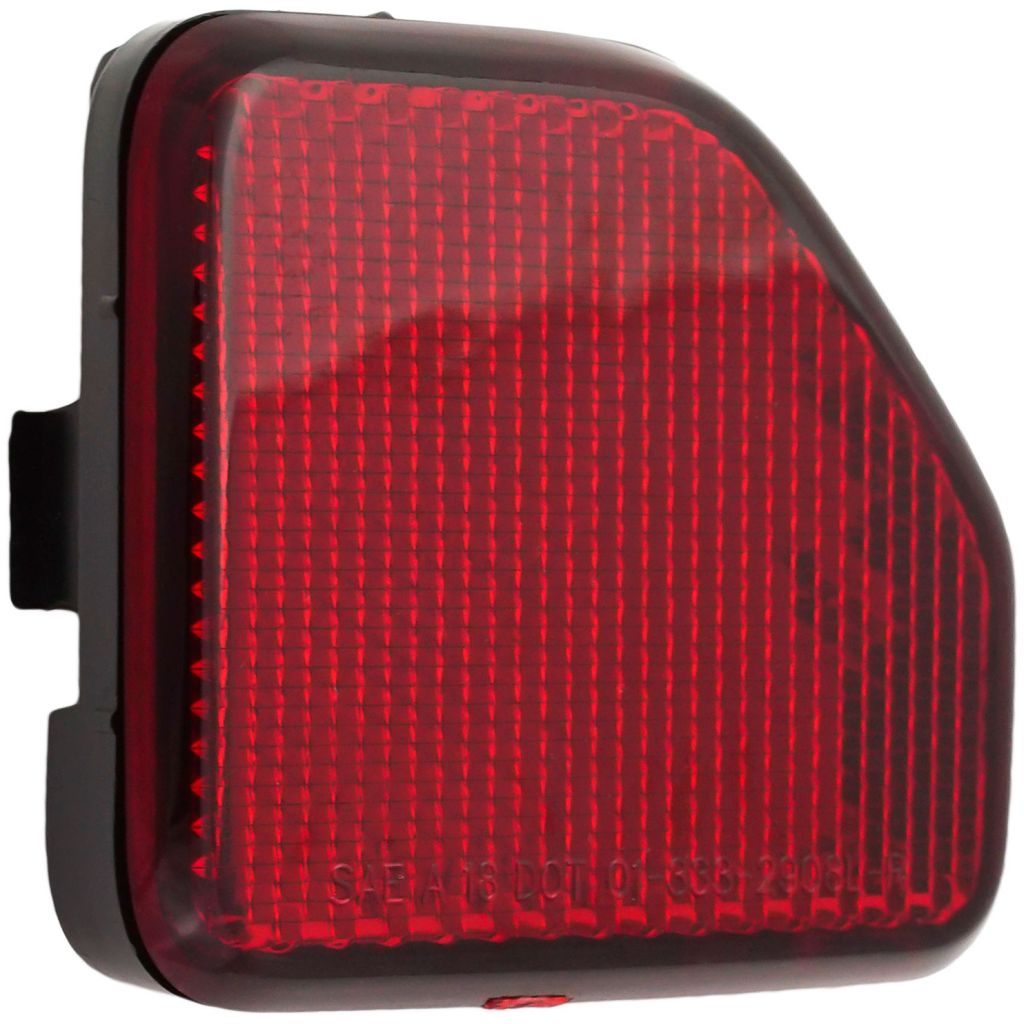 JEEPVEHICLE WRANGLER PLUG-IN REAR BUMPER REFLECTOR LEFT (Driver Side) (EXC STEEL BMP)**CAPA** OEM#68281937AB 2021-2024 PL#CH1184108C