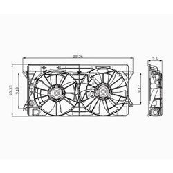 TOYOTA CELICA RADIATOR & A/C FAN ASSY (DUAL FAN) OEM#1671122060-PFM 2000-2005 PL#TO3115142