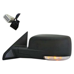 DODGE TRUCKS & VANS DODGE/PU (R2500/3500) DOOR MIRROR LEFT (Driver Side) PWR/HTD/SIGNAL/PUDDLE (SINGLE GLASS)(TEXT BLACK) OEM#68026559AD 2010-2012 PL#CH1320304