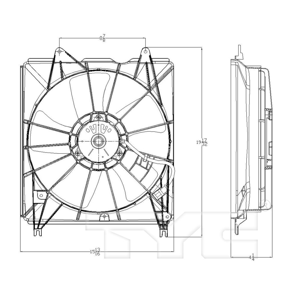 ACURA RDX RADIATOR FAN ASSEMBLY (LH) OEM#19015RWCA01-PFM 2007-2009 PL#AC3115112