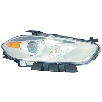 DODGE DART HEAD LAMP ASSY RIGHT (Passenger Side) (HALOGEN)(CHROME BEZEL) OEM#68292802AA 2016 PL#CH2519151