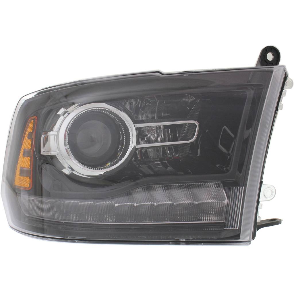 DODGE TRUCKS & VANS DODGE/PU (R1500)( CLASSIC) HEAD LAMP RIGHT (Passenger Side) (W/PROJECTOR)(BLACK BEZEL) OEM#68093220AD 2013-2014 PL#CH2503245