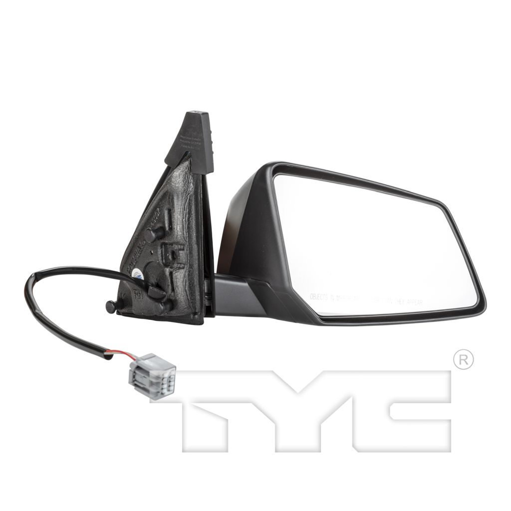 GM TRUCKS & VANS TRAVERSE DOOR MIRROR RIGHT (Passenger Side) PWR/N-HTD/M-FOLD (WO/SIGNAL)(WO/BLIND SPOT MIRROR) BLACK OEM#23453776 2009-2012 PL#GM1321388