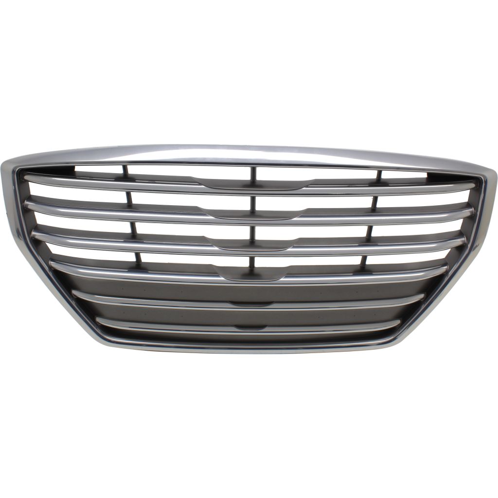 HYUNDAI GENESIS SEDAN GRILLE SILVER/SATIN-CHROME (WO/AUTO CRUISE) **CAPA** OEM#86350B1040 2015-2016 PL#HY1200191C
