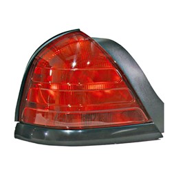 FORD CROWN VICTORIA TAIL LAMP UNIT LEFT (Driver Side) (RED LENS W/BLACK MLDG)(W/O SPT PKG)(2 BULBS) OEM#8W7Z13405A 2000-2011 PL#FO2800160