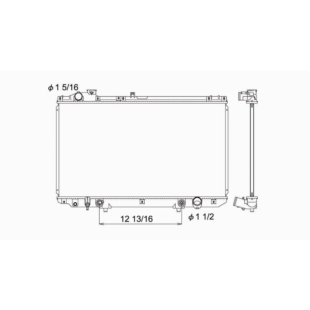 LEXUS GS 300/400/430 RADIATOR 3.0/V6 4.0/V8 OEM#1640046570 1998-2005 PL#LX3010102