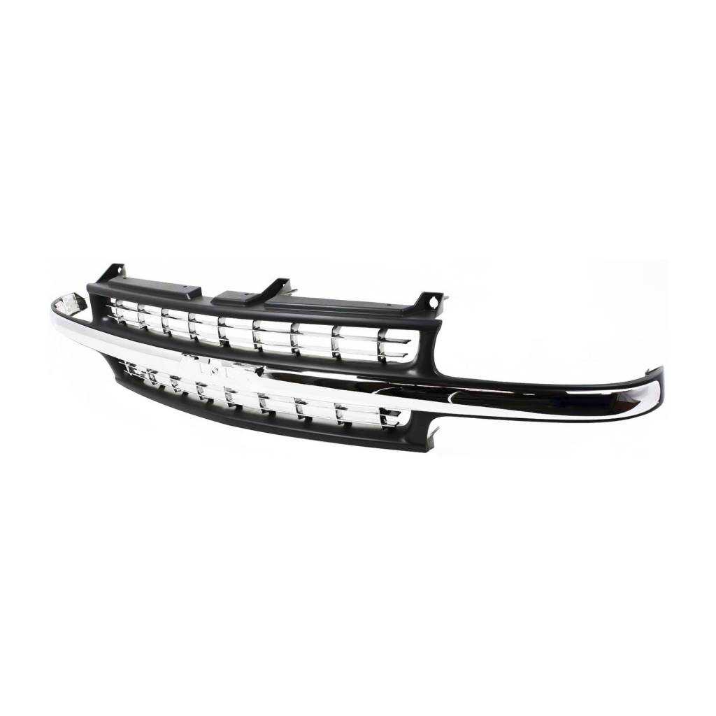 GM TRUCKS & VANS SILVERADO/PU (CHEVY) (07 OLD STYLE) GRILLE CHR/PTD (EXC 2500HD/3500) OEM#15764313 1999-2002 PL#GM1200424