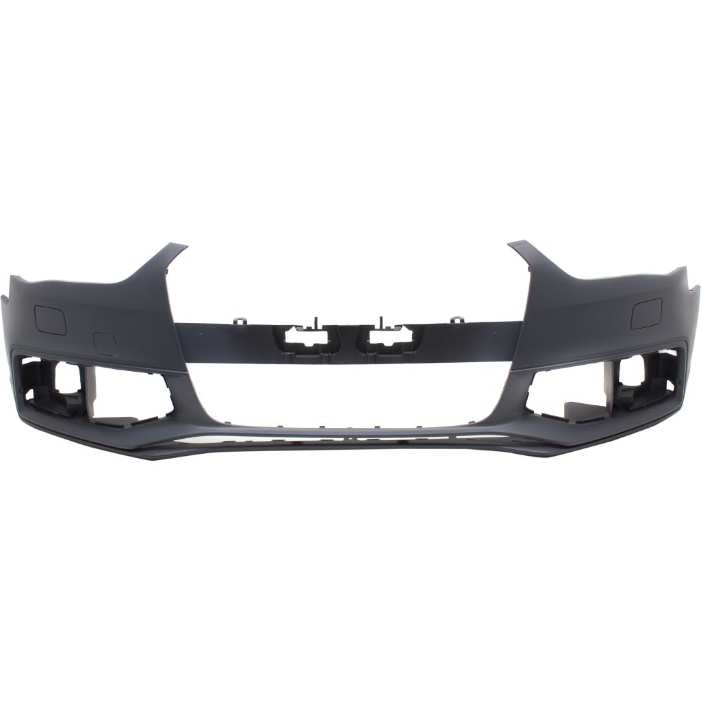 AUDI A4 SEDAN / WAGON FRONT BUMPER COVER PRIMED (W/WASHER)(WO/WARNING SYSTEM)(W/SQUARE TOW COVE OEM#8K0807065EGRU 2013-2016 PL#AU1000180