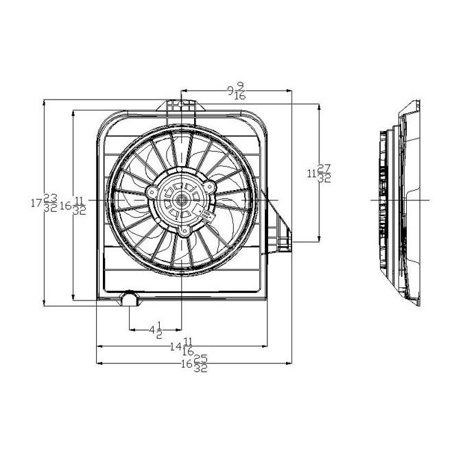 CHRYSLER TOWN & COUNTRY A/C FAN ASSY RIGHT (Passenger Side) (TO:1/31/05) OEM#4809170AE 2001-2005 PL#CH3113102