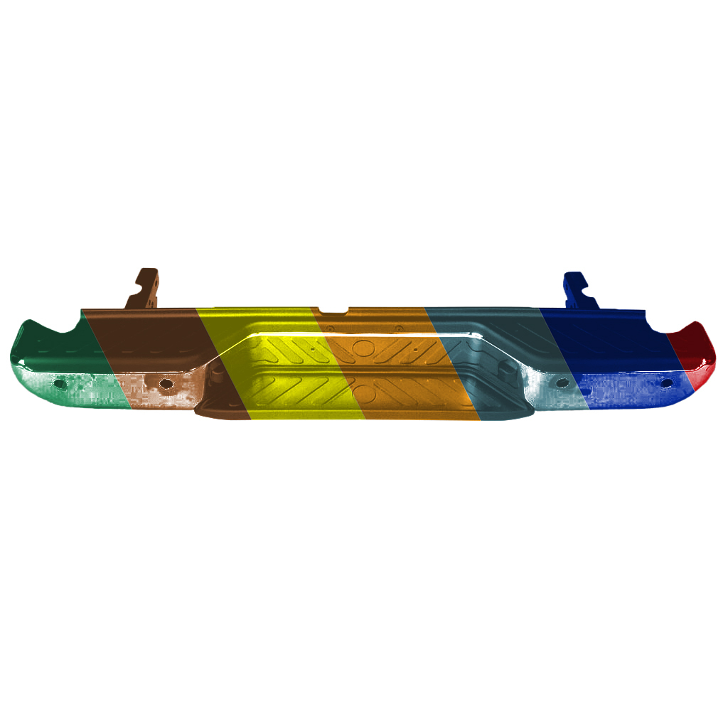 NISSAN(DATSUN) FRONTIER STEP BUMPER ASSEMBLY PTD (W/ SENSOR HOLES) **CAPA** OEM#850109BF1E-PFM 2013-2021 PL#NI1103126C