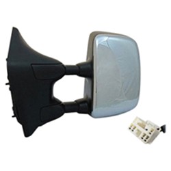 NISSAN TITAN DOOR MIRROR LEFT (Driver Side) PWR/HTD (CHROME CVR)(W/DUAL ARM)(SE) OEM#96302ZR10E 2004-2005 PL#NI1320202