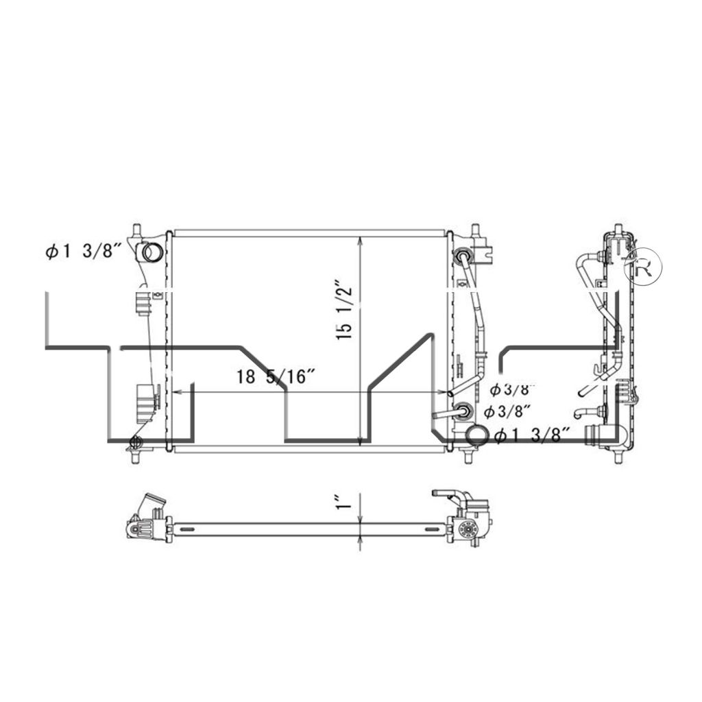 HYUNDAI VELOSTER RADIATOR (W/ TURBO) OEM#253102V750 2013-2014 PL#HY3010184