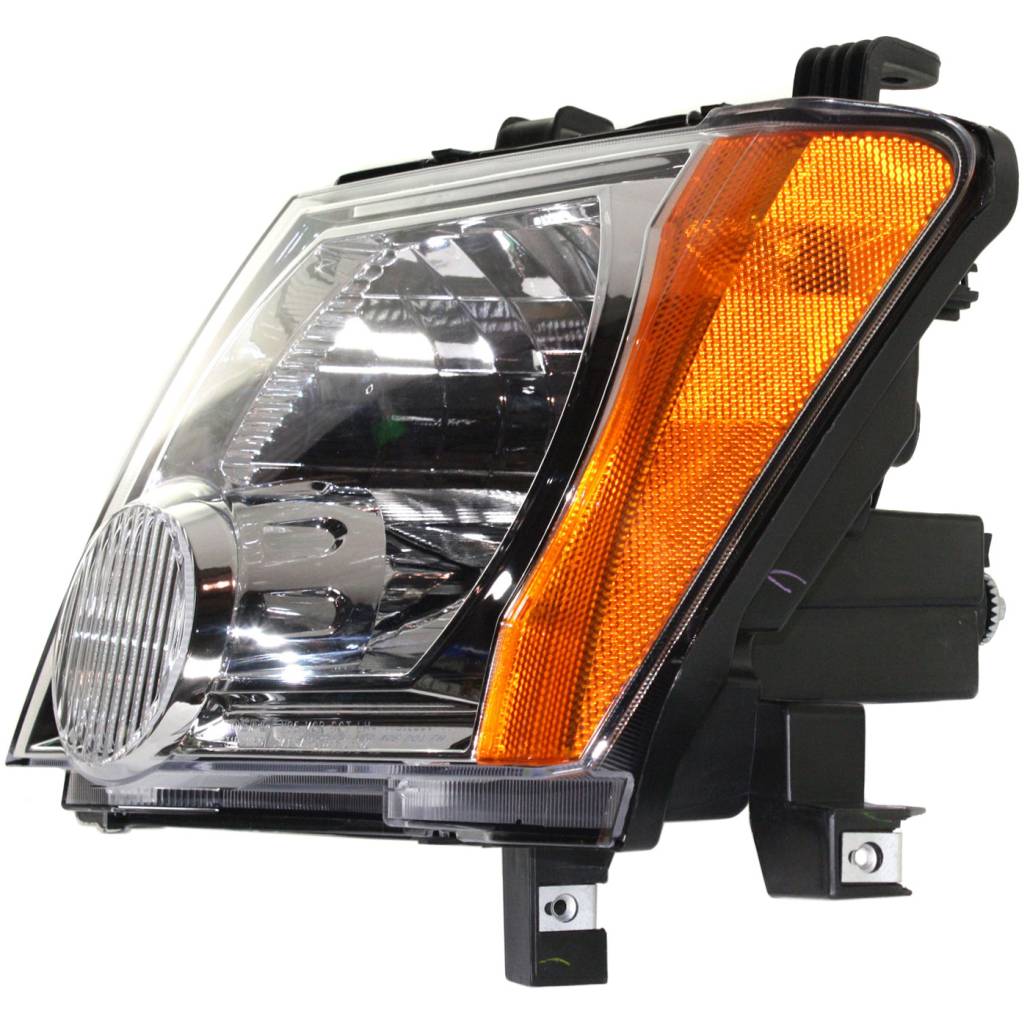 NISSAN(DATSUN) XTERRA HEAD LAMP ASSEMBLY LEFT (Driver Side) (CHROME BEZEL)(EXC S/X MDL) OEM#26060EA025 2005-2015 PL#NI2502161