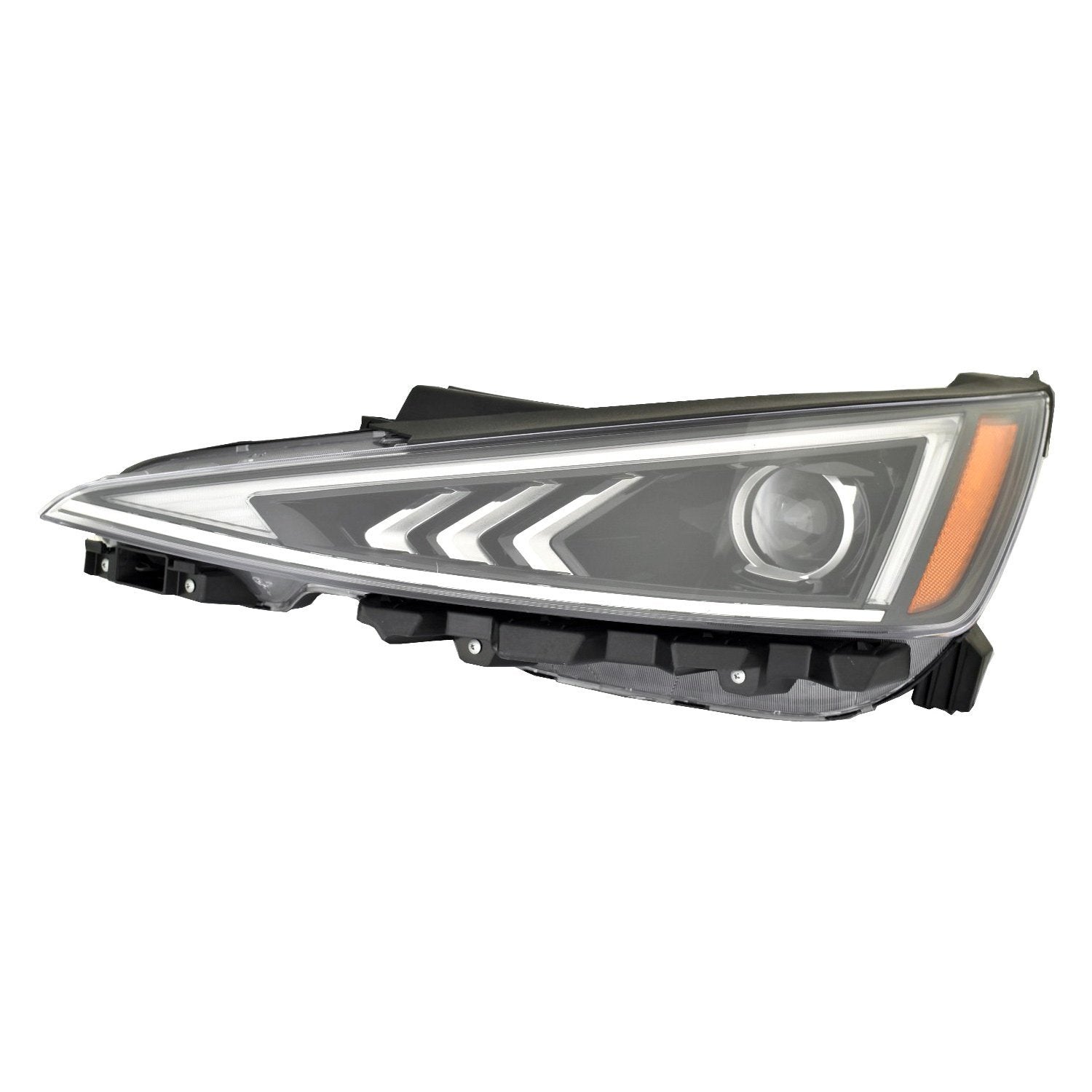 HYUNDAI ELANTRA SEDAN HEAD LAMP ASSY LEFT (Driver Side) (HALOGEN)(W/LED DRL) OEM#92101F2640 2019-2020 PL#HY2502240