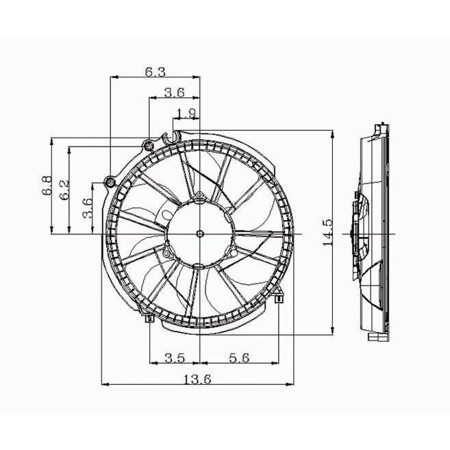 MERCURY SABLE A/C FAN ASSY RIGHT (Passenger Side) OEM#5F1Z8C607C 2001-2005 PL#FO3115106