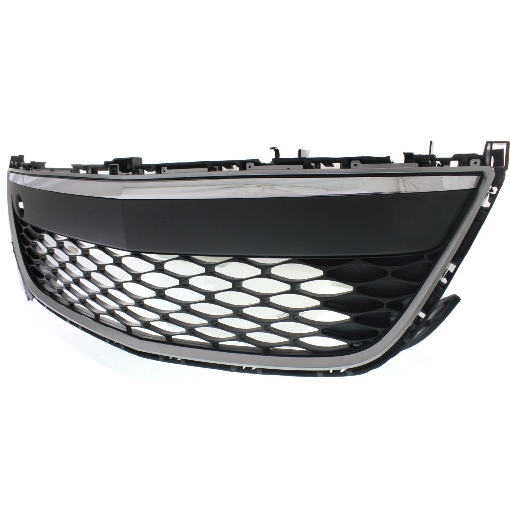 MAZDA CX-7 FRONT BUMPERUMPER GRILLE ASSY CHROME/BLACK (W/FOG) OEM#EH45501T0J 2010-2012 PL#MA1036120