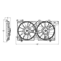 SUBARU OUTBACK RADIATOR & A/C FAN ASSEMBLY (3.6L)(DUAL FAN) OEM#45122AL02A-PFM 2015-2019 PL#SU3115134