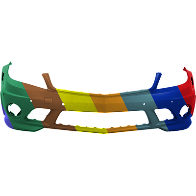 MERCEDES-BENZ C-CLASS SEDAN (204) FRONT BUMPER COVER PRIMED (C63)(WO/WASHER)(W/SENSOR) OEM#2048854825 2008-2011 PL#MB1000385