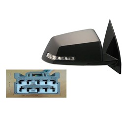 GM TRUCKS & VANS ACADIA / ACADIA LIMITED DOOR MIRROR RIGHT (Passenger Side) PWR/HTD/M-FOLD/SIGNAL(WO/BLIND SPOT MIRROR) (2nd DESIGN)PTM OEM#25884998 2008-2012 PL#GM1321398