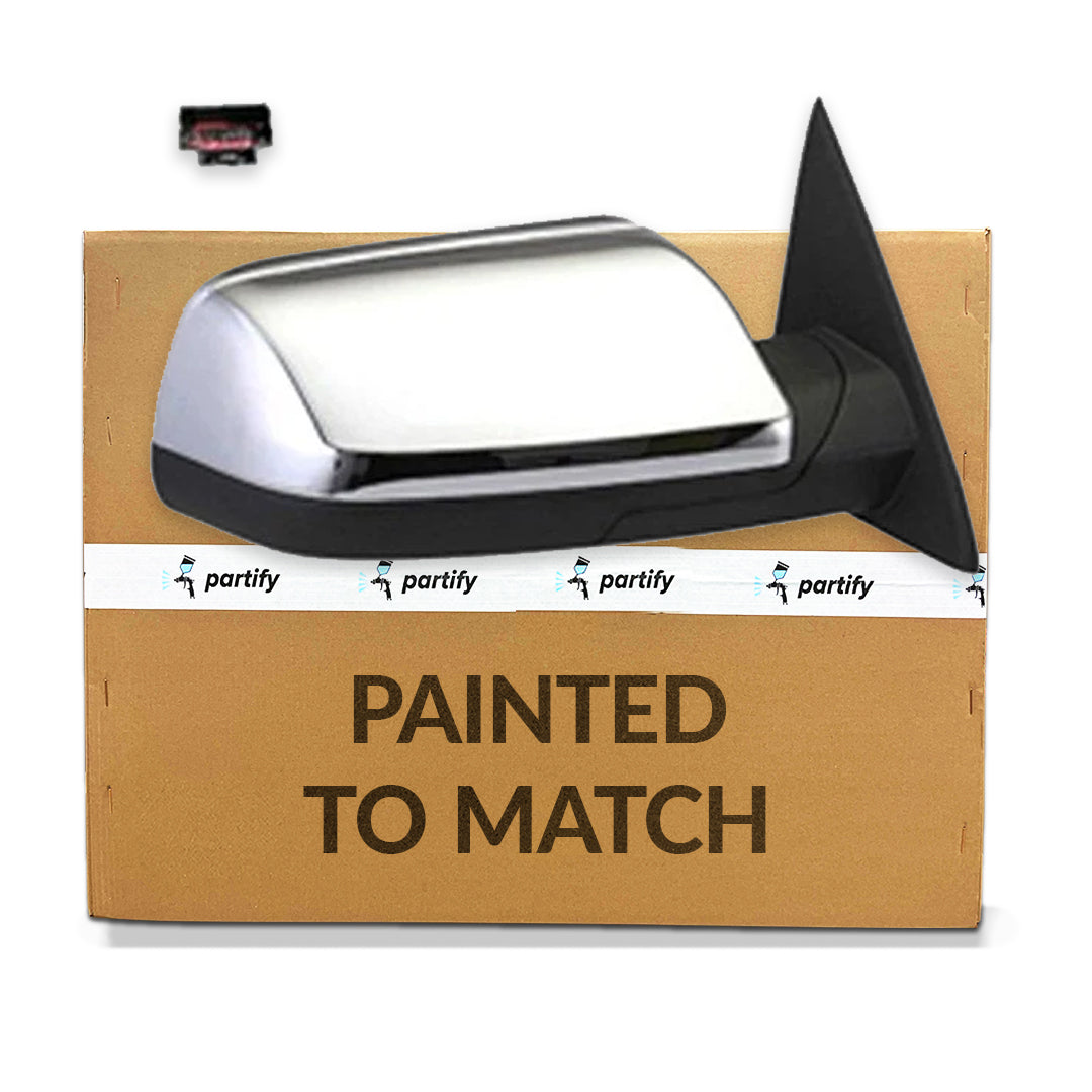 FORD TRUCKS & VANS FLEX DOOR MIRROR RIGHT (Passenger Side) PWR/HTD (W/PUDDLE LAMP&MEMORY)(CHROME CVR) OEM#8A8Z17682CA-PFM 2009-2012 PL#FO1321360