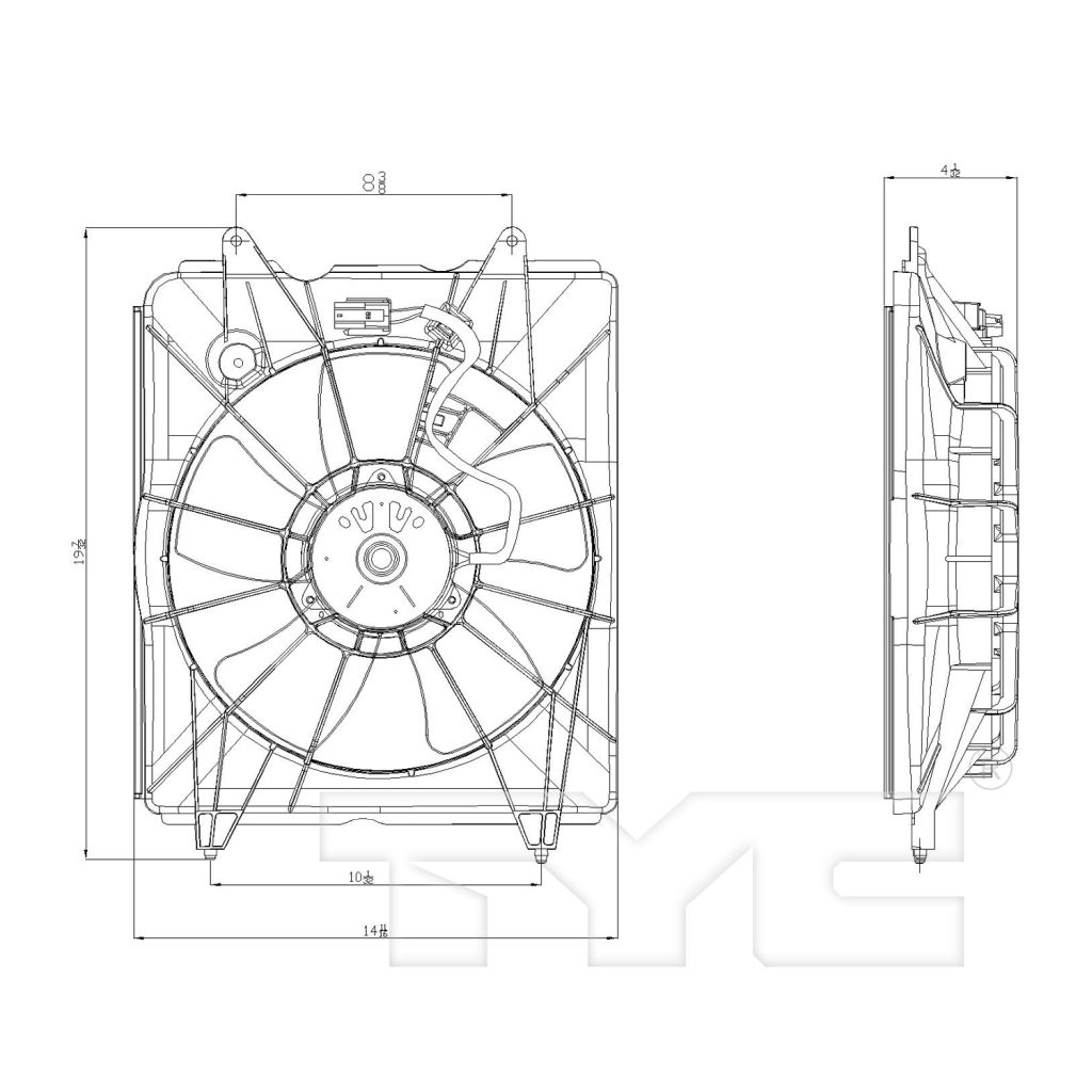 HONDA CRV RADIATOR FAN ASSEMBLY LEFT (Driver Side) OEM#38616RB0003-PFM 2012-2016 PL#HO3115155