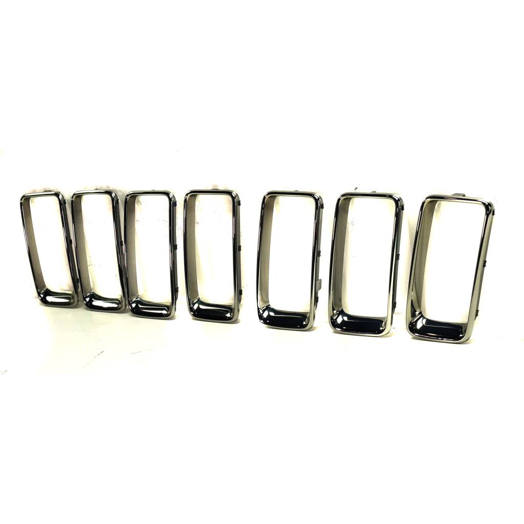 JEEPVEHICLE GRAND CHEROKEE / GRAND CHEROKEE WK GRILLE TRIM RINGS SET (7pc) SATIN-CHROME (SUMMIT) OEM#68285652AA 2014-2016 PL#CH1210130