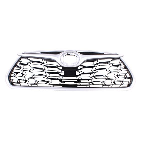 TOYOTA HIGHLANDER HYBRID GRILLE PTD-BLACK W/SILVER MLDG OEM#531010E360 2020-2026 PL#TO1200455