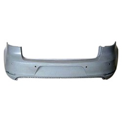 VOLKSWAGEN GOLF (2/4 DR) (LH Exhaust) REAR BUMPER COVER PRIMED (W/SENSOR) OEM#5K6807417HGRU 2010-2014 PL#VW1100184
