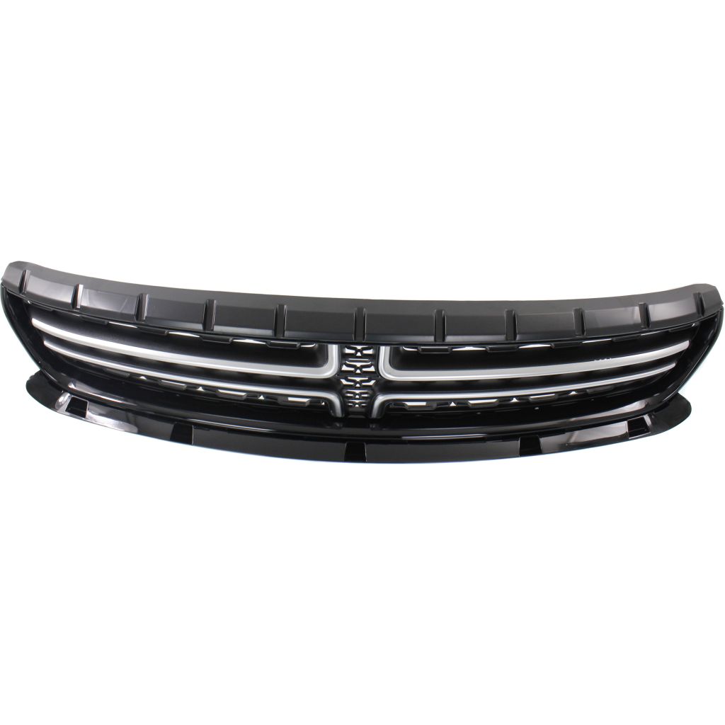 DODGE CHARGER GRILLE GLOSS-BLACK W/SATIN NICKEL CHROME (WO/HOOD SCOOP) OEM#5PP34SZ7AB 2015-2023 PL#CH1200391