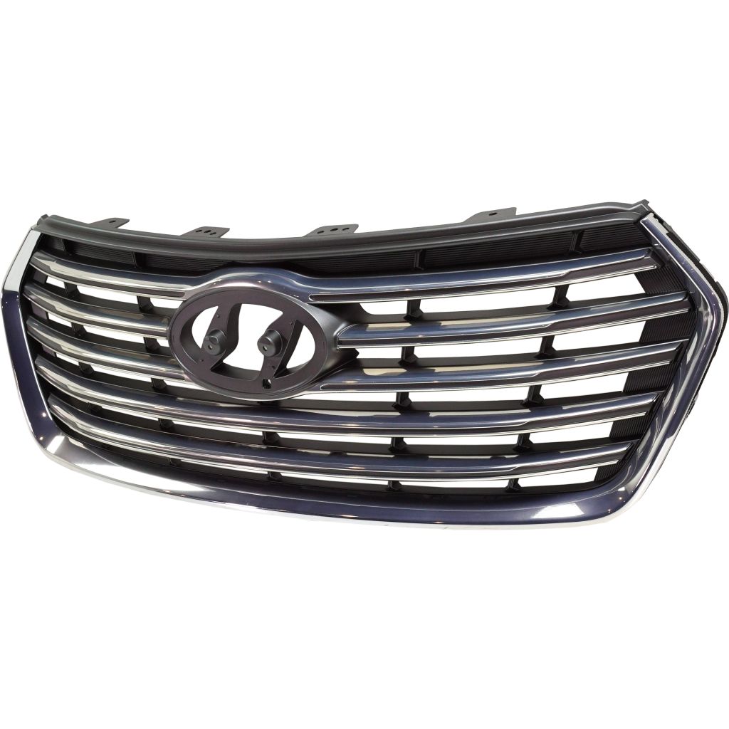 HYUNDAI SANTA FE /SANTA FE XL (3.3L) GRILLE GRAY W/SATIN-CHROME MLDG (WO/CAMERA) **CAPA** OEM#86350B8BA0 2017-2019 PL#HY1200199C