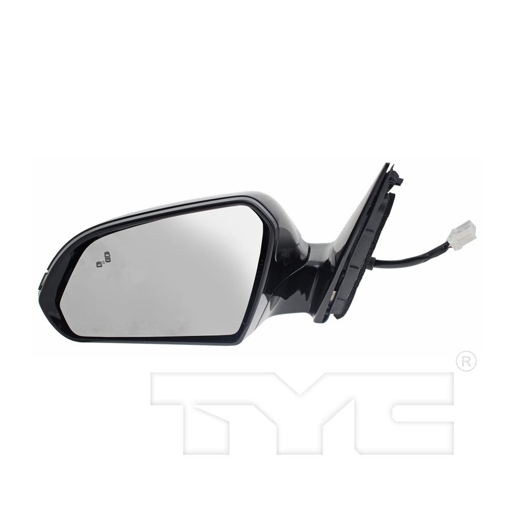 HYUNDAI SONATA DOOR MIRROR LEFT (Driver Side) PWR/HTD/SIGNAL (W/BSD)(W/MEMORY)(GLOSS BLK)(MAN-FOLD) OEM#87610C2570 2018-2019 PL#HY1320240