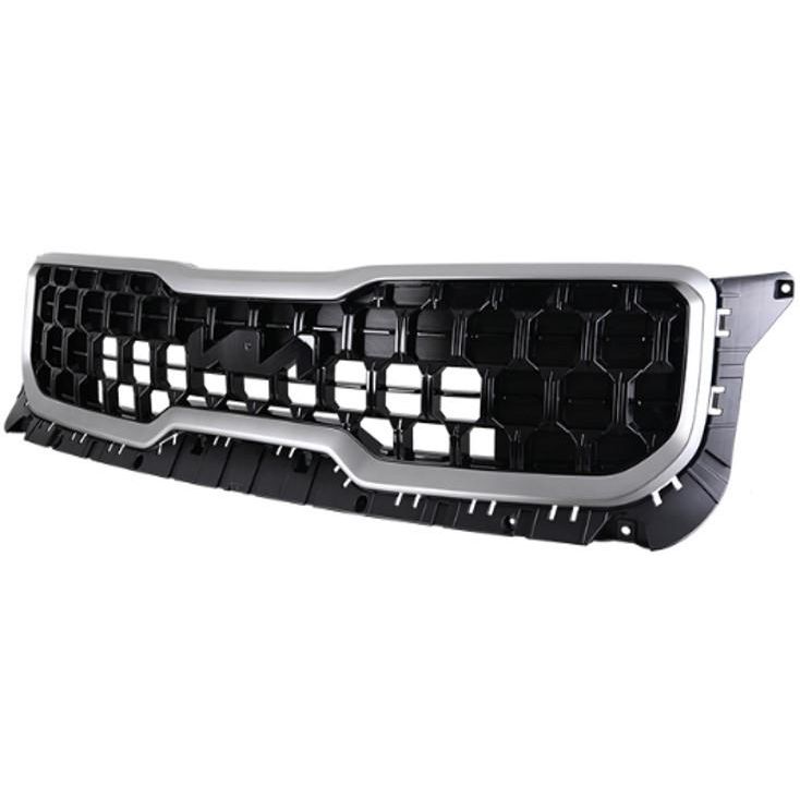 KIA TELLURIDE GRILLE BLACK W/SILVER MLDG (EX X-LINE) OEM#86350S9700 2023-2025 PL#KI1200274