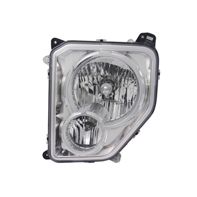 JEEP LIBERTY HEAD/LAMP ASSEMBLY LEFT (Driver Side) (W/ FOG LAMP)(CHR BEZEL)(ROUND BULB SHIELD) OEM#55157339AE-PFM (P) 2008-2012 PL#CH2502233